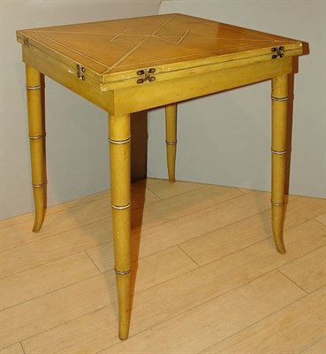 Lot 281 - George III Style Faux Bamboo Yellow Painted...