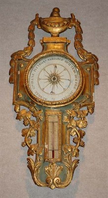 Lot 1178 - Louis XVI Painted and Gilt-Wood Barometer Jean...