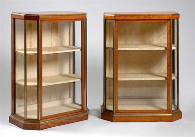 Lot 1522 - Pair of Late Regency Brass Mounted Satinwood...