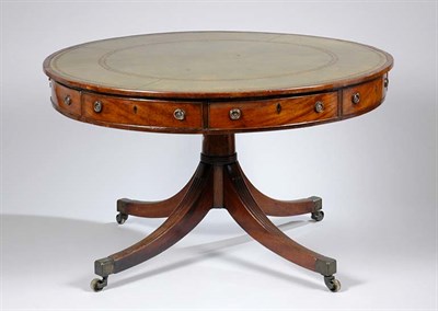 Lot 1539 - George III Mahogany Drum Table Late 18th/early...