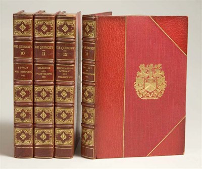 Lot 1235 - [BINDINGS] DE QUINCEY, THOMAS. Works....