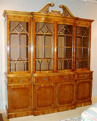Lot 505 - George III Style Birds-Eye Maple Breakfront...