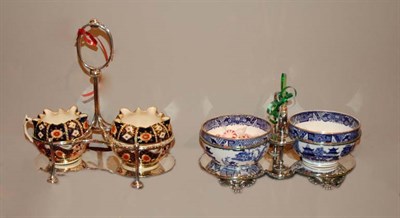 Lot 4761 - Royal Worcester Porcelain Condiment Set;...