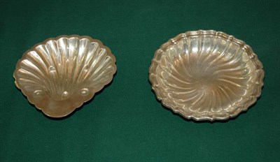 Lot 4775 - Two Sterling Silver Bonbon Dishes Total...