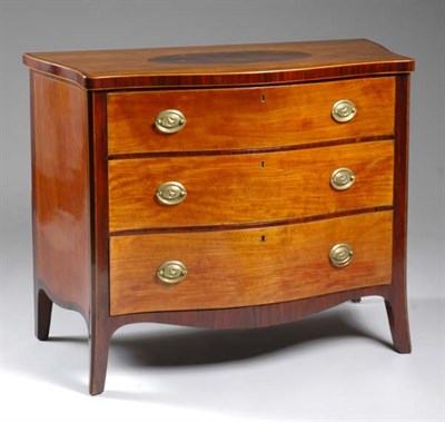 Lot 1407 - George III Inlaid Mahogany Chest of Drawers...