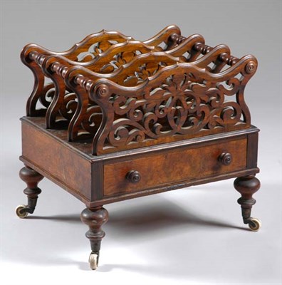 Lot 1180 - Victorian Walnut Canterbury 19th Century Of...