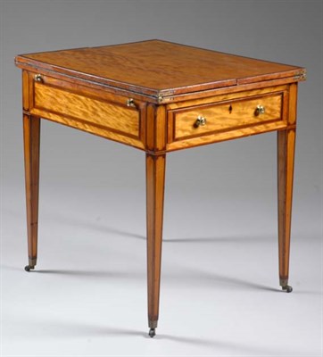 Lot 1573 - George III Inlaid Satinwood Writing Table Late...
