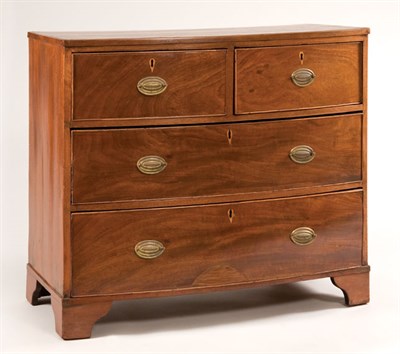 Lot 1448 - George III Mahogany Bow Front chest of Drawers...