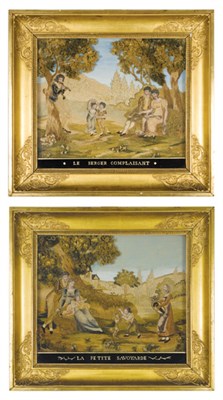 Lot 1118 - Pair of Continental Needlework Pictures 19th...