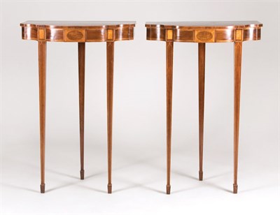 Lot 1401 - Pair of George III Inlaid Mahogany Diminutive...