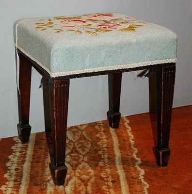 Lot 1419 - George III Mahogany Stool Late 18th/early 19th...