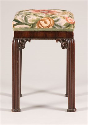 Lot 1430 - George III Mahogany Stool 18th Century The...