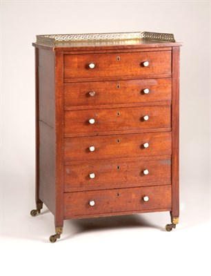 Lot 1387 - George III Style Mahogany Rent Chest of...