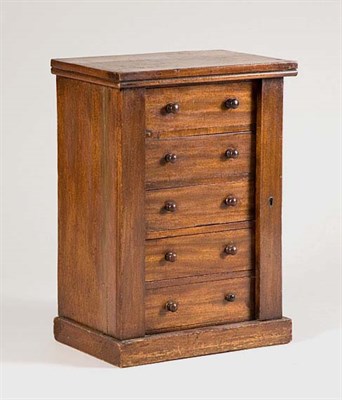 Lot 1619 - Victorian Mahogany Wellington Chest of Drawers...