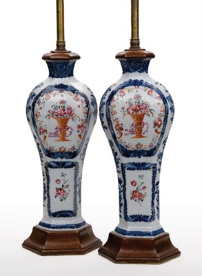 Lot 1542 - Pair of Chinese Famille Rose and Underglaze...