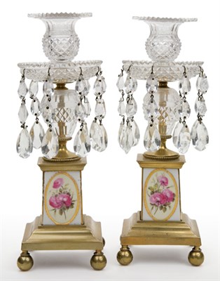 Lot 1464 - Pair of George III, Cut Glass and Gilt-Metal...