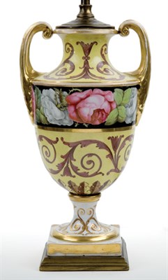 Lot 1626 - English Porcelain Two-Handled Urn Early 19th...