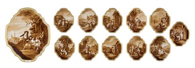 Lot 1639 - Set of Twelve French Porcelain Plaques of the...