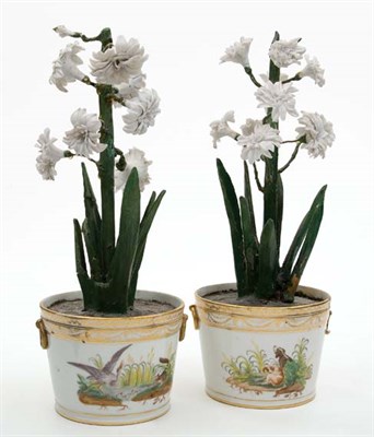 Lot 1630 - Pair of Paris Porcelain Cachepots Late 18th...