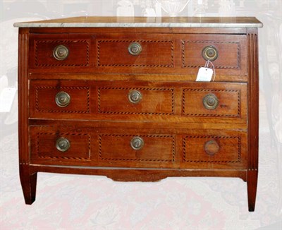 Lot 1174 - Provincial Louis XVI Inlaid Commode Late 18th...