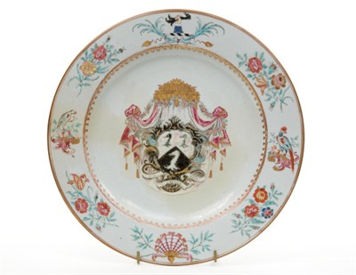 Lot 1300 - Chinese Export Armorial Porcelain Plate Circa...