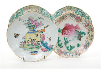 Lot 1284 - Two Chinese Export Famille Rose Porcelain...