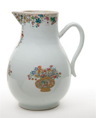 Lot 1328 - Chinese Export Armorial Porcelain Ewer...