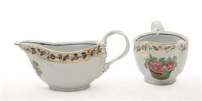 Lot 1344 - Pair of Chinese Export Porcelain Sauceboats...