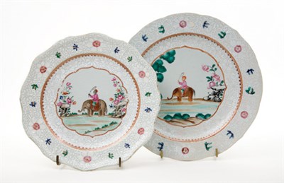 Lot 1345 - Assembled Set of Nine Chinese Export Porcelain...