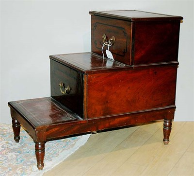 Lot 437 - George III Style Leather Inset Mahogany Bed...