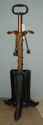 Lot 434 - Victorian Style Patinated-bronze Boot-form...