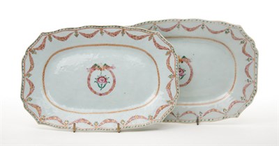 Lot 1278 - Pair of Chinese Export Porcelain Platters Late...