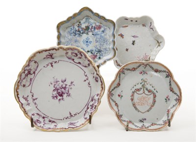 Lot 1257 - Group of Eight Chinese Export Porcelain Shaped...