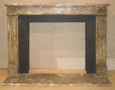 Lot 1135 - Louis XV Style Marble Mantel The rectangular...