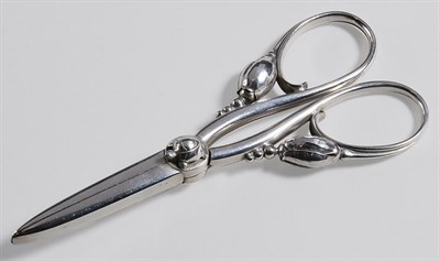 Lot 4776 - Georg Jensen Silver Grape Shears Approximately...