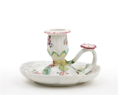 Lot 1363 - Chinese Export Porcelain Chamber Candlestick...