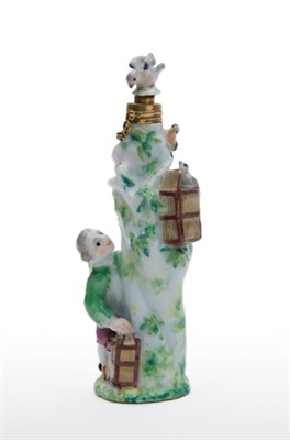 Lot 1659 - English Porcelain Gold Mounted Scent Bottle...