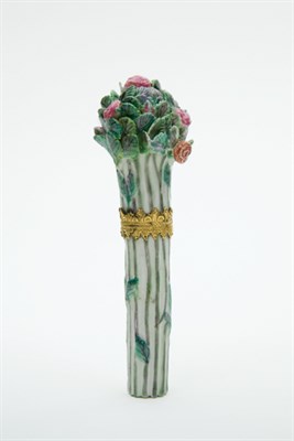 Lot 1645 - English Porcelain Gold Mounted Scent Bottle...