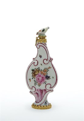 Lot 1646 - English Porcelain Gold Mounted Scent Bottle...