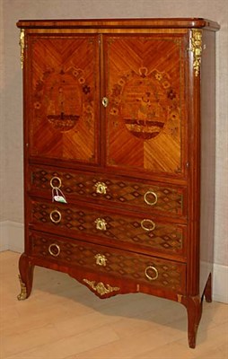Lot 1539 - Louis XVI Style Gilt-Bronze Mounted Marquetry...