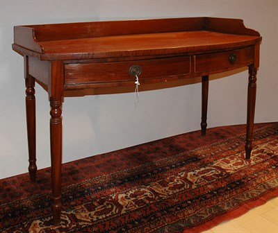 Lot 1436 - Victorian Style Mahogany Bow Front Two-Drawer...