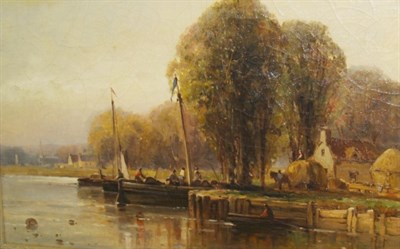Lot 3037 - French School 19th Century Quayside Signed...