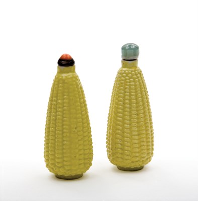 Lot 1666 - Pair of Chinese Export Porcelain Scent Bottles...