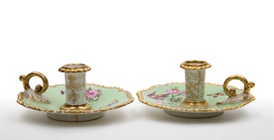 Lot 1571 - Assembled Pair of English Porcelain Chamber...