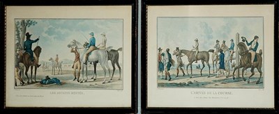 Lot 4119 - After Carle Vernet L'ARIVEE DE LA COURSE; LES...