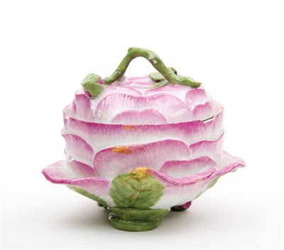 Lot 1575 - Meissen Porcelain Rose-Form Box Circa 1750-60...