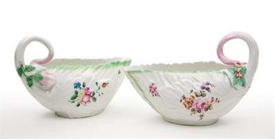 Lot 1514 - Assembled Pair of English Porcelain Sauceboats...