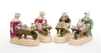 Lot 1600 - Set of Four English Porcelain Figural Groups...