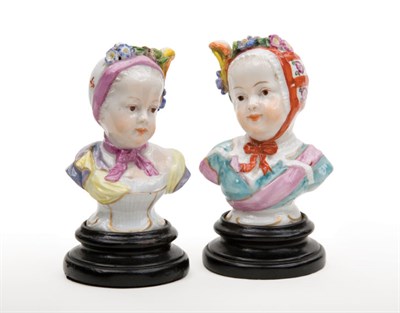 Lot 1552 - Assembled Pair of Continental Porcelain...