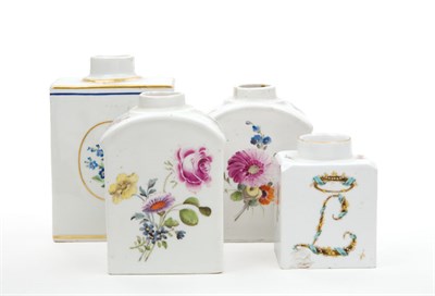 Lot 1554 - Group of Continental Porcelain Tea Caddies...